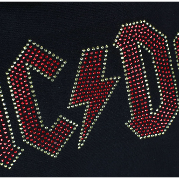 T-shirt pour homme AC/DC - Pleine couleur Logo diamants - NOIR - ROCK OFF