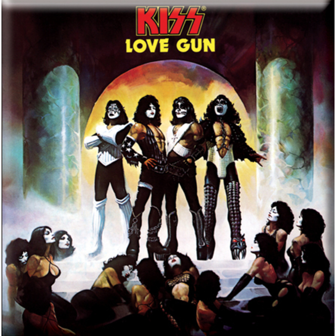 aimant Kiss - Love Gun Album Couvrir fridge Aimant - ROCK OFF