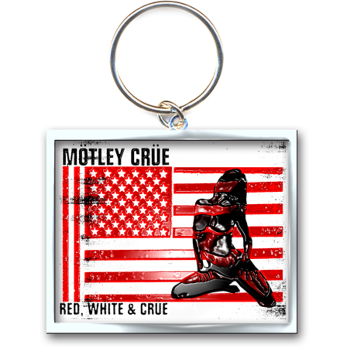 porte-clés - pendentif Mötley Crüe (Rouge, Blanc & Crue Logo) - ROCK OFF