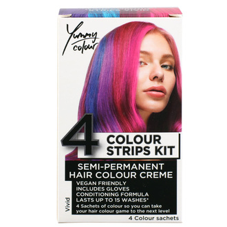 Couleurs de cheveux STAR GAZER - Yummy Colour 4 Colour Strips Kit - Vif, STAR GAZER