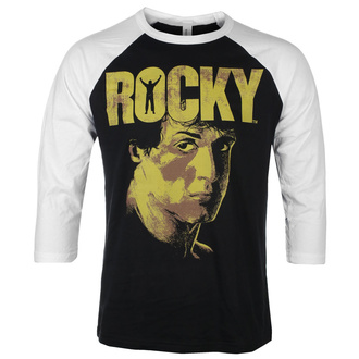 T-shirt à manches 3/4 pour hommes Rocky - Sylvester Stallone - Base-ball Blanc noir - HYBRIS, HYBRIS, Rocky