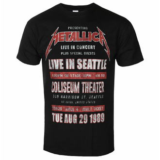 t-shirt pour homme Metallica - Seattle '89 BL ECO - ROCK OFF, ROCK OFF, Metallica