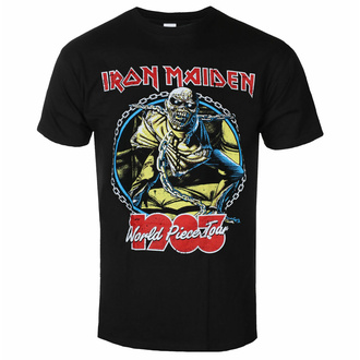 t-shirt pour homme Iron Maiden - World Piece Tour '83 V2 BL - ROCK OFF, ROCK OFF, Iron Maiden