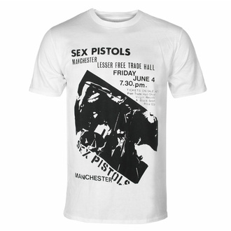 t-shirt pour homme Sex Pistols - Manchester Flyer WHT - ROCK OFF, ROCK OFF, Sex Pistols