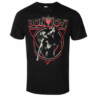 t-shirt pour homme Bon Jovi - Triangle Overlap - NOIR - ROCK OFF, ROCK OFF, Bon Jovi
