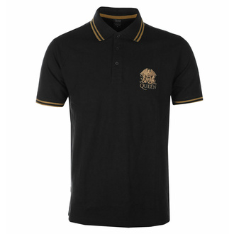 T-shirt pour homme Queen - Crest Logo - Noir POLO - ROCK OFF, ROCK OFF, Queen