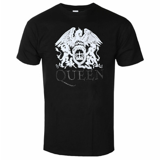 T-shirt pour homme Queen - Crest Diamante logo - BLACK - ROCK OFF, ROCK OFF, Queen