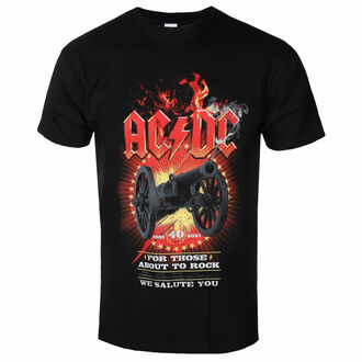 T-shirt pour homme AC/DC - FTATR 40th Flaming - Noir - ROCK OFF, ROCK OFF, AC-DC