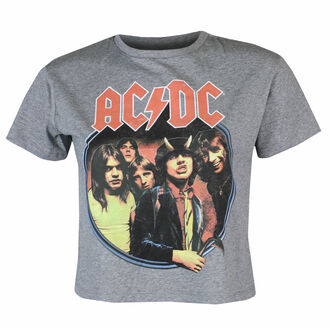 T-shirt pour femmes (Haut) AC/DC - Highway To Hell Circle - GRIS - ROCK OFF, ROCK OFF, AC-DC