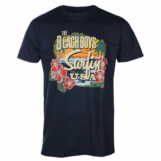 t-shirt pour homme Beach Boys - Surfin USA Tropical - NAVY - ROCK OFF, ROCK OFF, Beach Boys