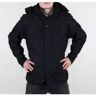 veste pour  hommes printemps-automne M65 Fieldjacket NYCO lavé - NOIRE, MMB
