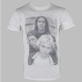 tee-shirt métal pour hommes Nirvana - Group Photo White - LIVE NATION, LIVE NATION, Nirvana