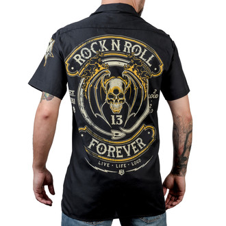 chemise pour hommes WORNSTAR - Rock N Roll Forever - Noire, WORNSTAR