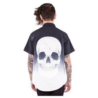 chemise pour hommes IRON FIST - Death Souffle - Dip teint - Noir / Blanc, IRON FIST