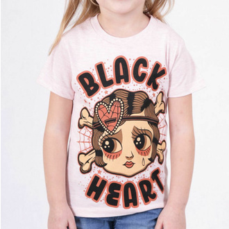 T-shirt pour enfants BLACK HEART - BETTY PINK - PINK, BLACK HEART