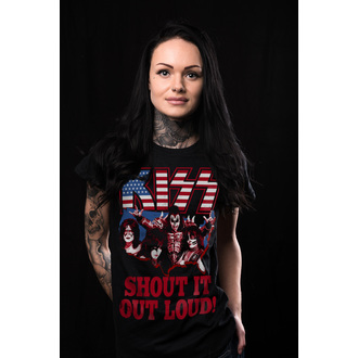 tee-shirt métal pour femmes Kiss - Shout It Out Loud - HYBRIS, HYBRIS, Kiss