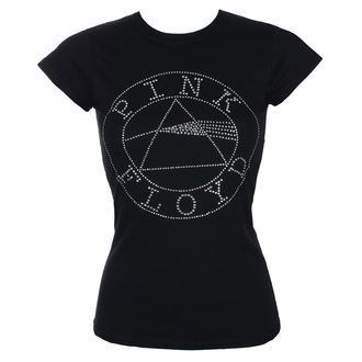 tee-shirt métal pour femmes Pink Floyd - Circle Logo Diamante - ROCK OFF - PFTS91LB