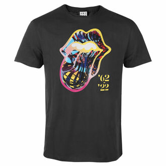 T-shirt pour homme THE ROLLING STONES - SIXTY TONGUE - CHARCOAL - AMPLIFIED, AMPLIFIED, Rolling Stones