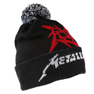 Bonnet Metallica - Glitch Star Logo - Noir tissé Bobble, NNM, Metallica