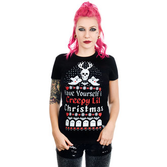 tee-shirt gothic et punk pour femmes - HAVE YOURSELF A CREEPY LIL CHRISTMAS BABYDOLL - TOO FAST, TOO FAST