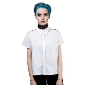 chemise pour femmes DISTURBIA - Abstract Crop - blanc, DISTURBIA