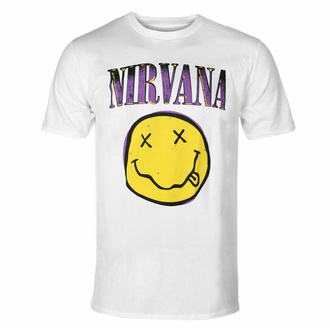T-shirt pour homme Nirvana - Xerox Smiley Pink - ROCK OFF, ROCK OFF, Nirvana