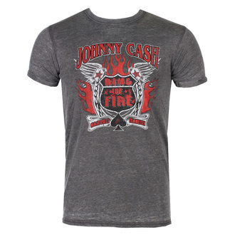 tee-shirt métal pour hommes Johnny Cash - Ring Of Fire - ROCK OFF, ROCK OFF, Johnny Cash