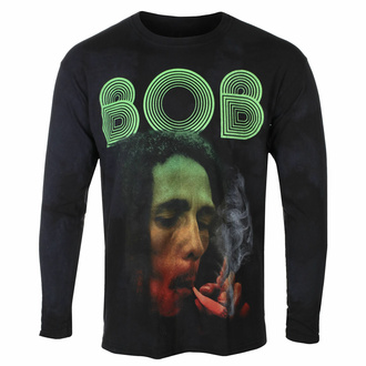 t-shirt à manches longues pour hommes Bob Marley - Smoke Gradient - NOIR - Dip-Dye, ROCK OFF, Bob Marley
