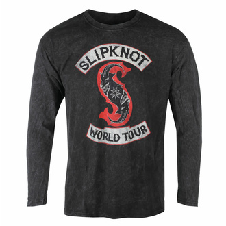 T-shirt à manches longues pour hommes Slipknot - Patched-Up- Noir Dip-Dye - ROCK OFF, ROCK OFF, Slipknot