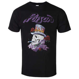 tee-shirt métal pour hommes Poison - Smoking Skull - ROCK OFF, ROCK OFF, Poison
