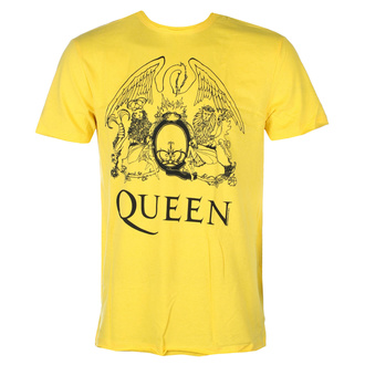 T-shirt QUEEN pour hommes - LINE ART CREST - YELLOW RAVEN - AMPLIFIED, AMPLIFIED, Queen